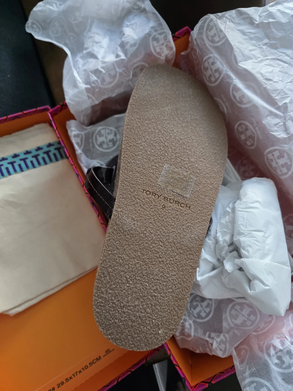 Tory Burch Miller Cloud Leather Thong Sandals (In Color Plum)